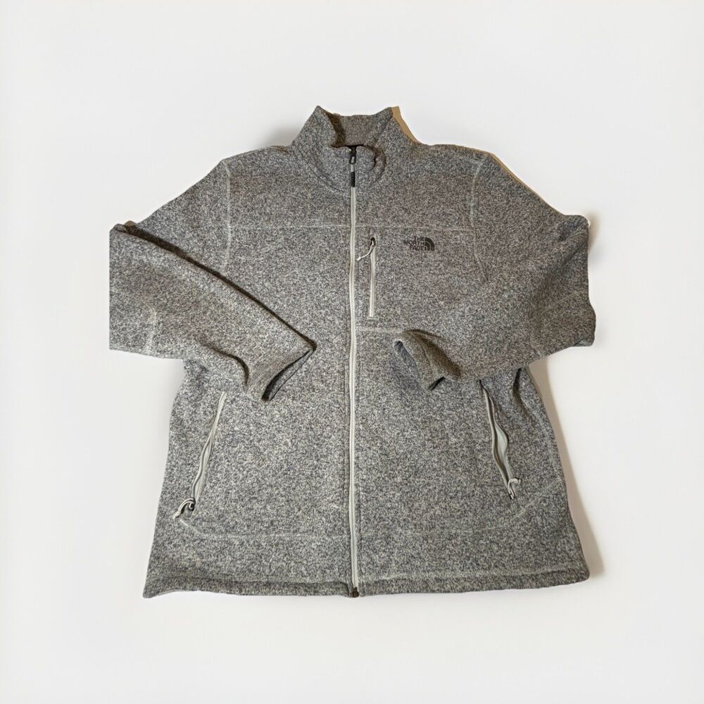 The North Face Men’s XXL Gray Sweater Fleece Full Zip Jacket Heavyweight